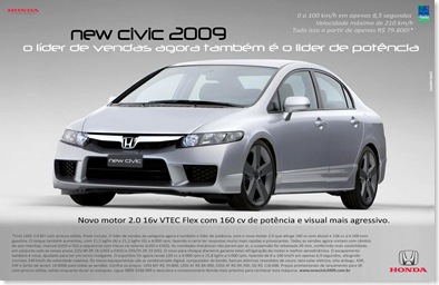 Novo New Civic LXSS anuncio