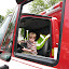 Emergency vehicle and David. Meet the Trucks, Lakewood, Ohio. &ndash; 05-Jun-2010