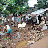  &ndash; Kroo Bay cleans up after flood. …. © 2008 September NHA Media Photos, Salu Bangura, photographer.