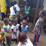  &ndash; Vicki talks with some of the children, . …. © 2008 September NHA Media Photos, James B. Mansaray, photographer.