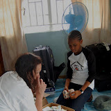  &ndash; Lucy and Vicki preparing a package for Kroo Bay Clinic....© 2008 September NHA Media Photos, James B. Mansaray photographer.
