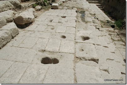 Pool of Siloam carved holes in pavement, tb082305587 Pool of Siloam carved holes in pavement, tb082305587