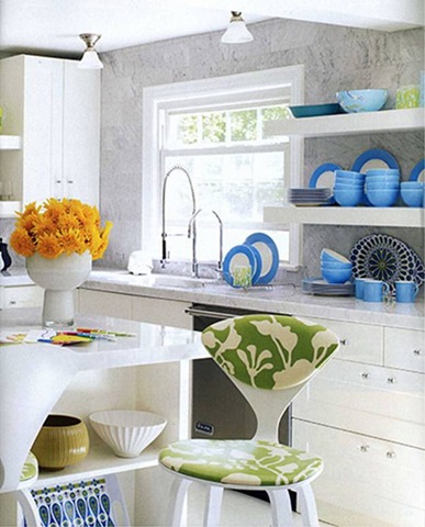 [jonathan adler liz lange country residence home kitchen white cabinets open shelves marble countertops counters wall backsplash[2].jpg]