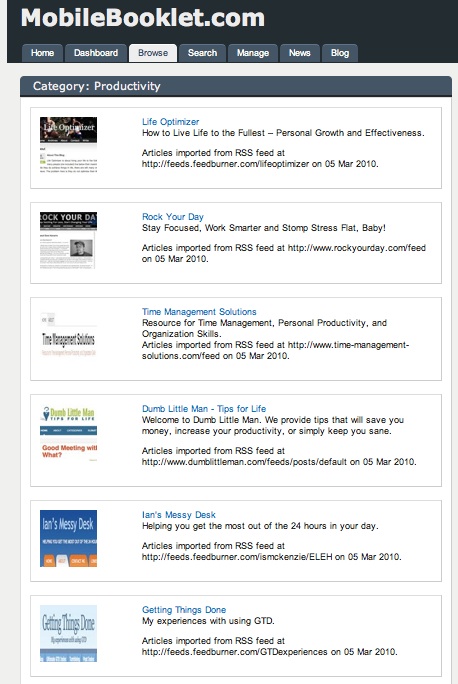 Productivity booklets for your mobile phone