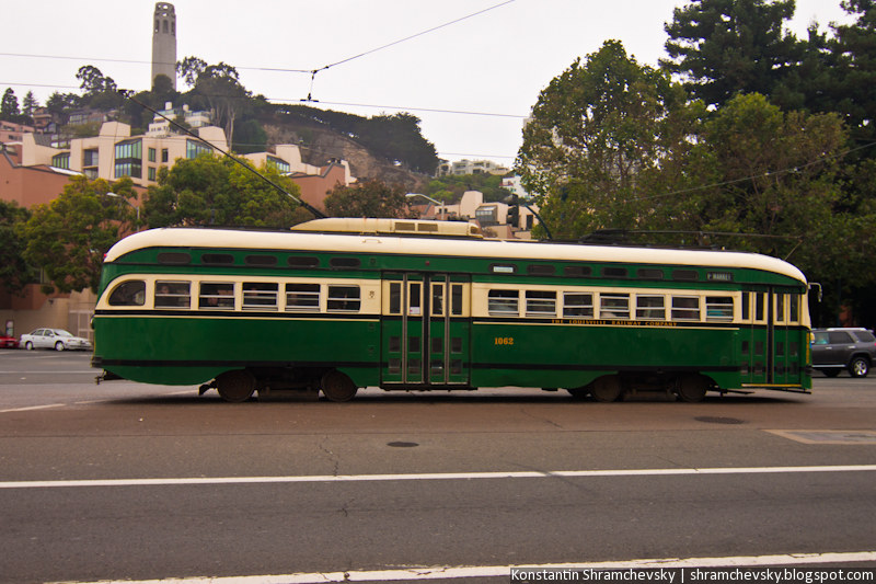 USA California San Francisco Trams США Калифорния Сан Франциско Трамваи