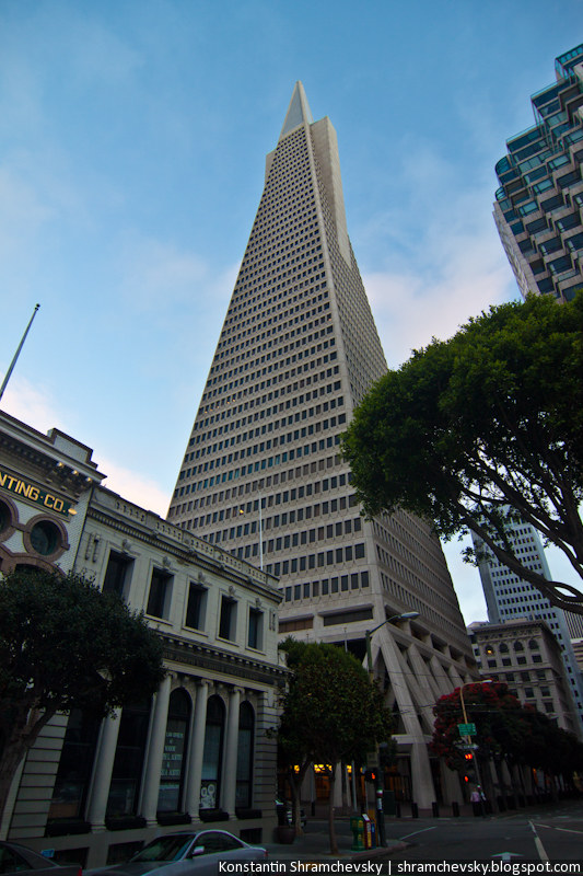 USA California San Francisco Transamerica Pyramid США Калифорния Сан Франциско Пирамида Трансамерика Небоскреб
