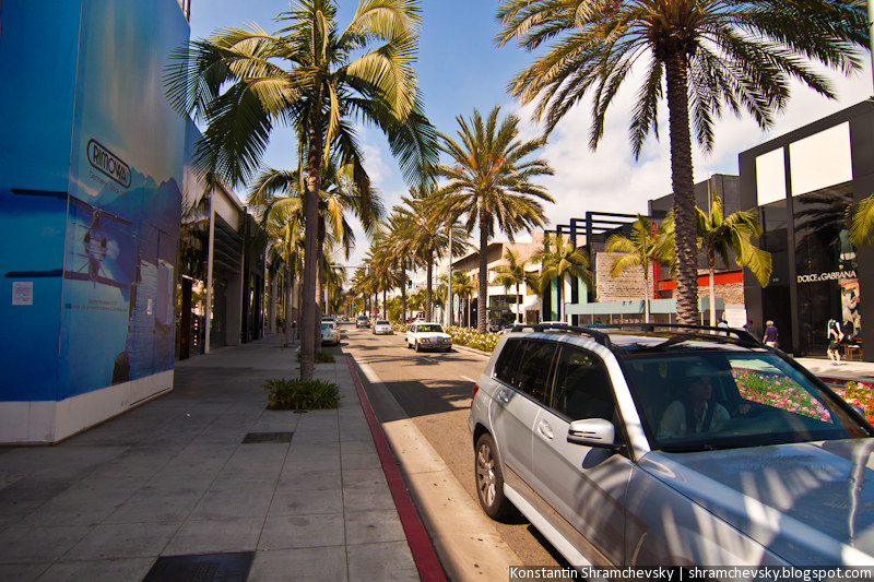 USA California Los Angeles Beverly Hills Rodeo Drive США Калифорния Лос Анджелес Беверли Хиллз Родео Драйв