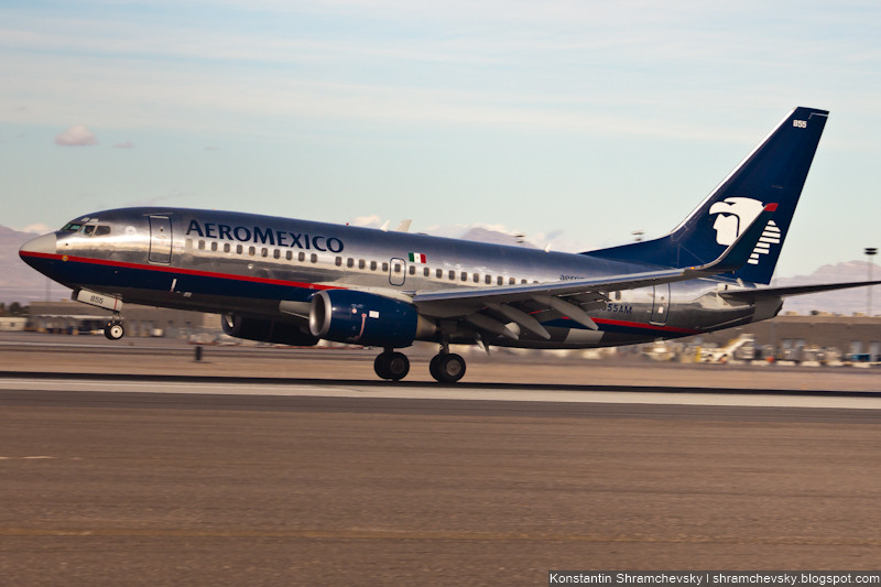 USA Nevada Las Vegas McCarran International Airport 737 Air Mexico США Невада Лас Вегас Международный Аэропорт МакКарран Boeing Боинг 737 Эйр Мексико