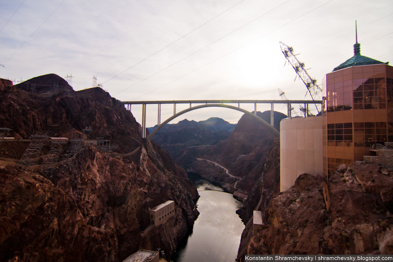 USA Nevada Las Vegas Hoover Dam Bridge США Невада Дамба Гувера Мост