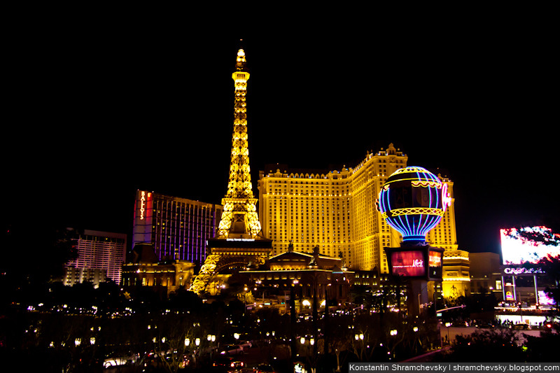 USA Nevada Las Vegas Eiphel Tower Paris Tower США Невада Лас Вегас Эйфелева Башня Париж