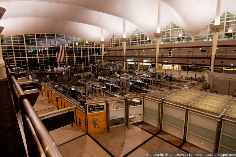USA Colorado Denver International Airport Security Check США Колорадо Денвер Международный Аэропорт Контроль Безопасности