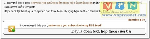 footer text