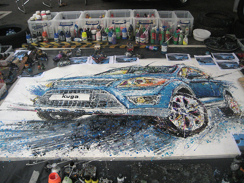 Ford Kuga Art Car Painting by Ian Cook