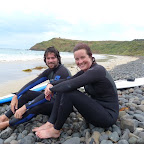 Erschöpft nach erfolgreicher Surf-Session