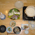 My dinner that evening. This was some traditional dish in which you cooked your own food in soy milk. I believe the biggest fish is bream? The dish next to the bowl with the spoon in it, is chicken sashimi, which is raw chicken. It didn't taste too bad, and no, I did not get ill XD