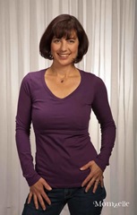Momzelle Warm V-Neck Plum