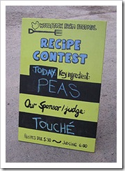 peas contest touche
