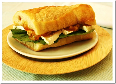 apricot walnut camembert sandwich with david lebovitz apricot jam, sky farm baby arugula, old chatham sheepherding camembert