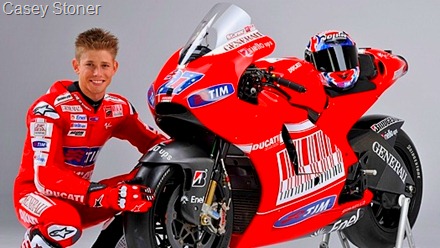 Motor Specification, Interests and Hobbies: “Casey Stoner Biography” as  taken from Ducati Website