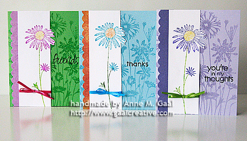 Set of three cards handmade by Anne Gaal