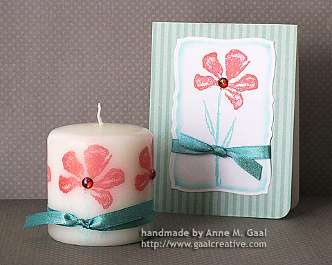 Stamped Candle & Card Set