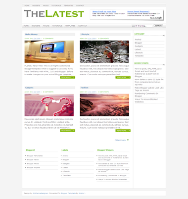 the latest blogger template the latest blogger template
