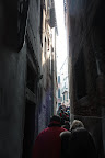 narrow crowdy streets of Venice..
