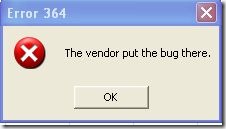 vendor error