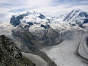 Monte Rosa - widok z górnej stacji kolejki na Gornergrat