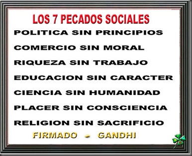 siete pecados gandhi