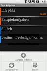 Aufgabenlistenmenü (über Menü-Button erreichbar)