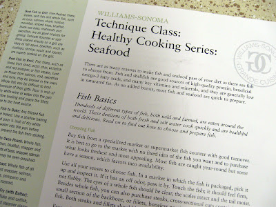 Williams Sonoma Cooking Classes on Williams Sonoma Healthy Cooking  Seafood Techniques Class