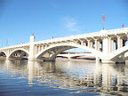 Vehicle bridge over the lake