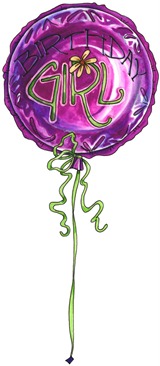 Birthday Balloon Girl