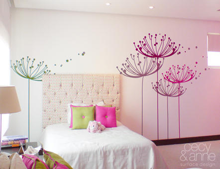 Decoración usando Diente de León DIENTE DE LEON HABITACION