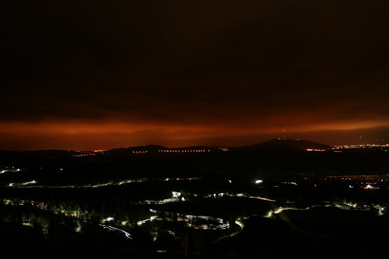 night view of canberra from mt stromlo