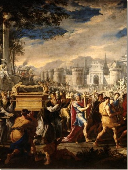 Domenico Gargiulo. Давид вносит Ковчег завета в Иерусалим (1640)