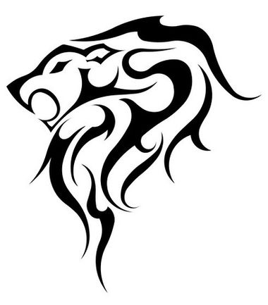 tribal tattoos of lions. tribal lion tattoo.