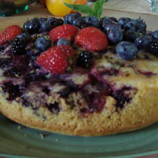 Upside-Down Berry Cornmeal Cake