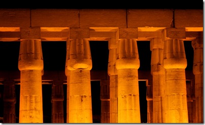 Luxor temple at night