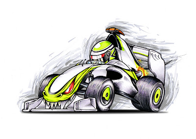 Дженсон Баттон Brawn GP monster car
