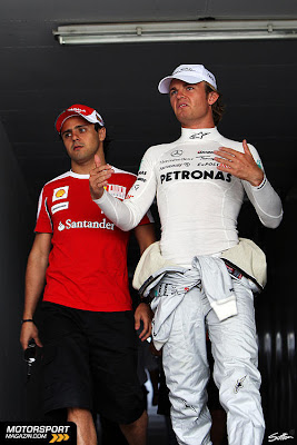Нико Росберг и Фелипе Масса на Гран-при Венгрии 2010