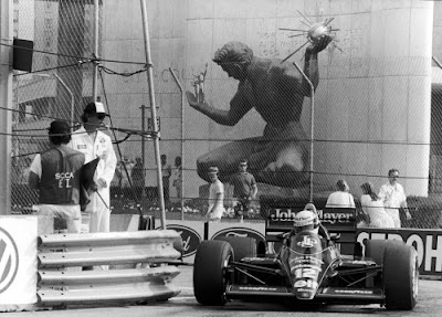 Айртон Сенна на Гран-при Детройта 1986