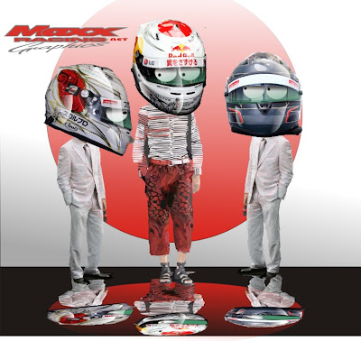 новые шлема пилотов на Гран-при Японии 2010