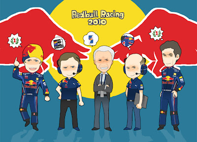 вся команда Red Bull Racing 2010