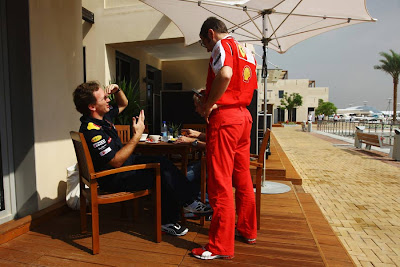 Стефано Доменикали пришел в гости к Кристиану Хорнеру на Гран-при Абу-Даби 2010