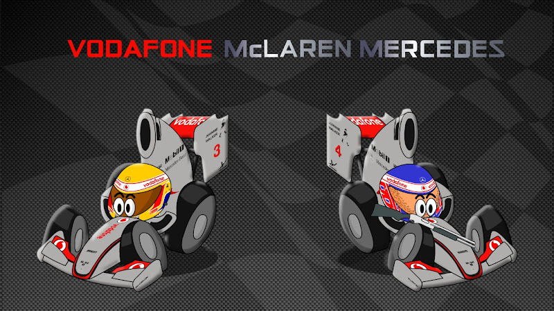 Льюис Хэмилтон и Дженсон Баттон McLaren 2011 Los MiniDrivers