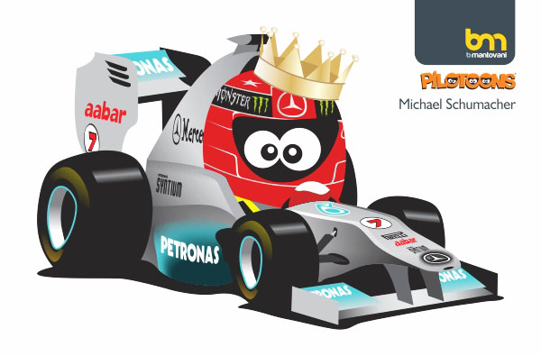 Михаэль Шумахер Mercedes GP 2011 pilotoons