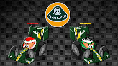 Ярно Трулли и Хейкки Ковалайнен  Team Lotus 2011 Los MiniDrivers