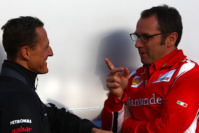 Михаэль Шумахер и Стефано Доменикали на Гран-при Турции 2011